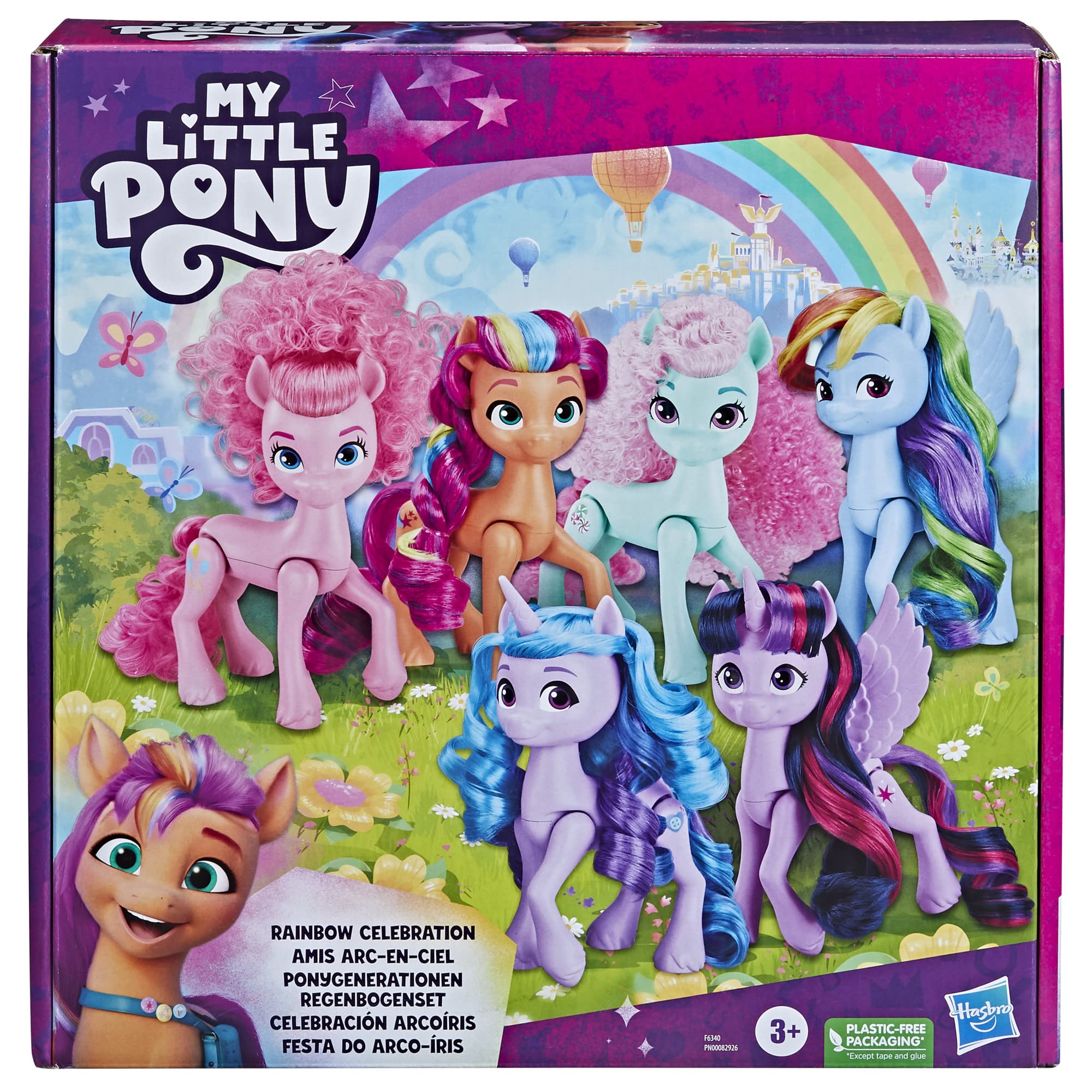 Foto 3 pulgar | Muñecas Toy My Little Pony Rainbow Celebration, 6 Figuras De 14 Cm - Venta Internacional.