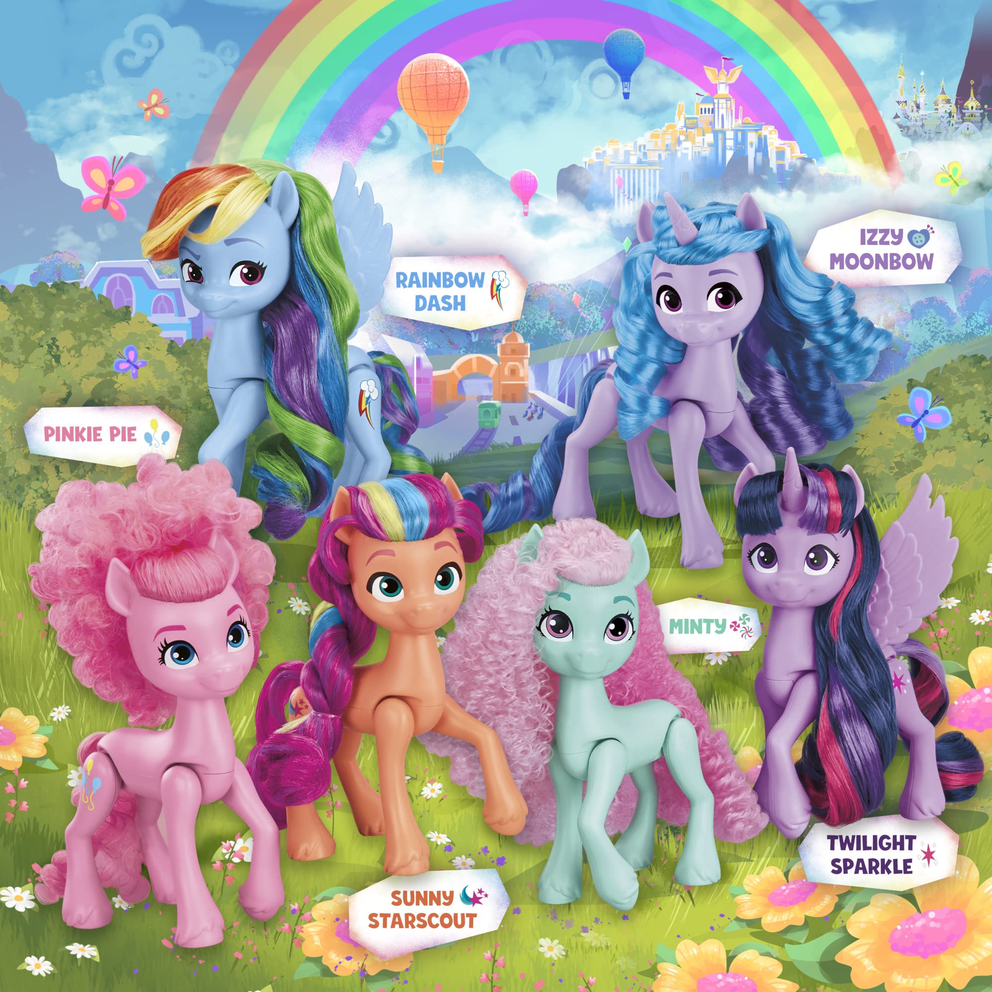 Foto 4 pulgar | Muñecas Toy My Little Pony Rainbow Celebration, 6 Figuras De 14 Cm - Venta Internacional.