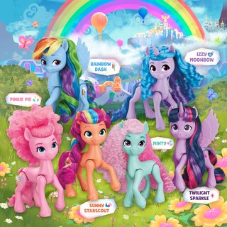 Foto 3 | Muñecas Toy My Little Pony Rainbow Celebration, 6 Figuras De 14 Cm - Venta Internacional.