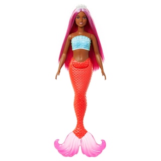 Foto 1 | Muñeca Barbie Sirena Con Pelo Y Diadema De Fantasía De Color Magenta - Venta Internacional.