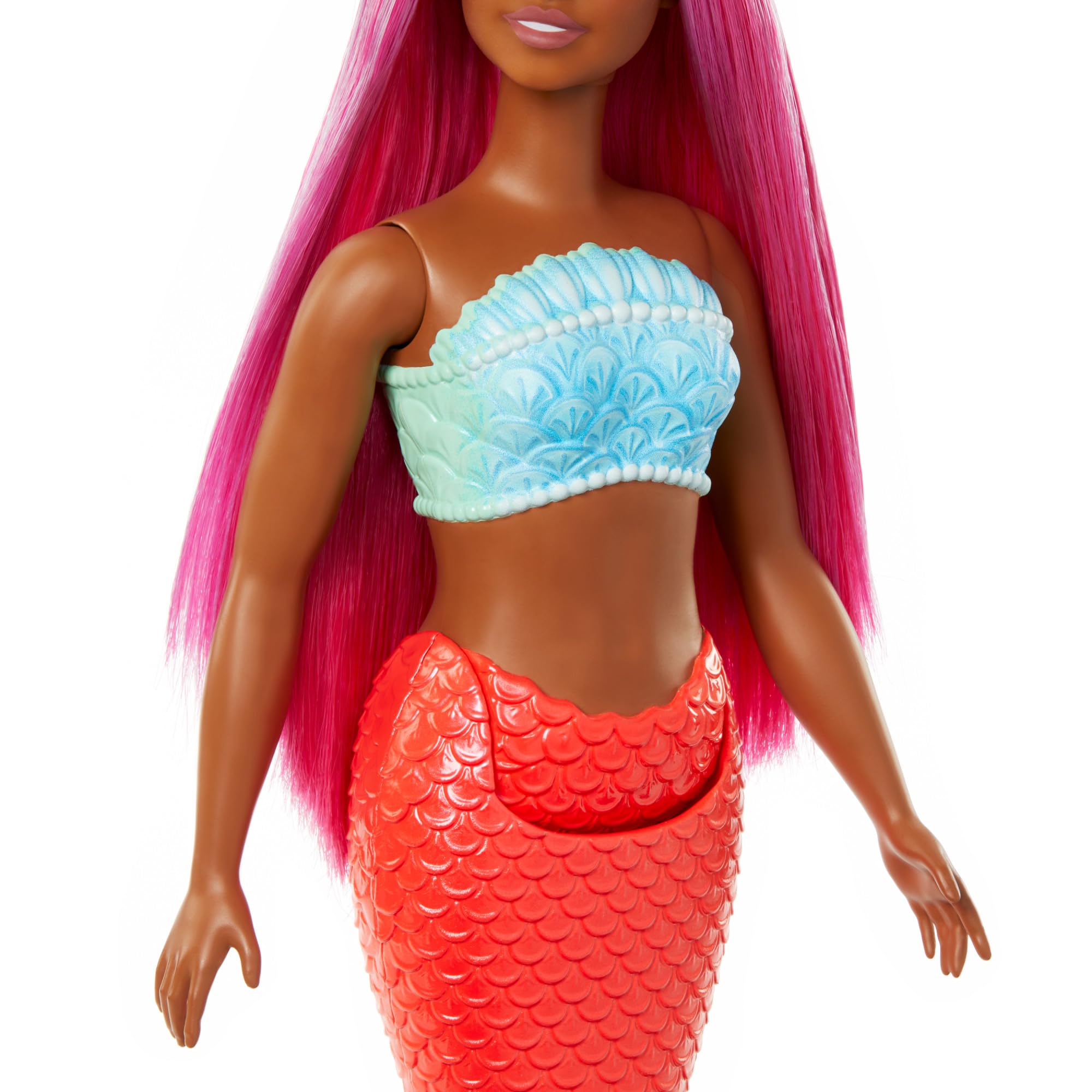 Foto 4 pulgar | Muñeca Barbie Sirena Con Pelo Y Diadema De Fantasía De Color Magenta - Venta Internacional.