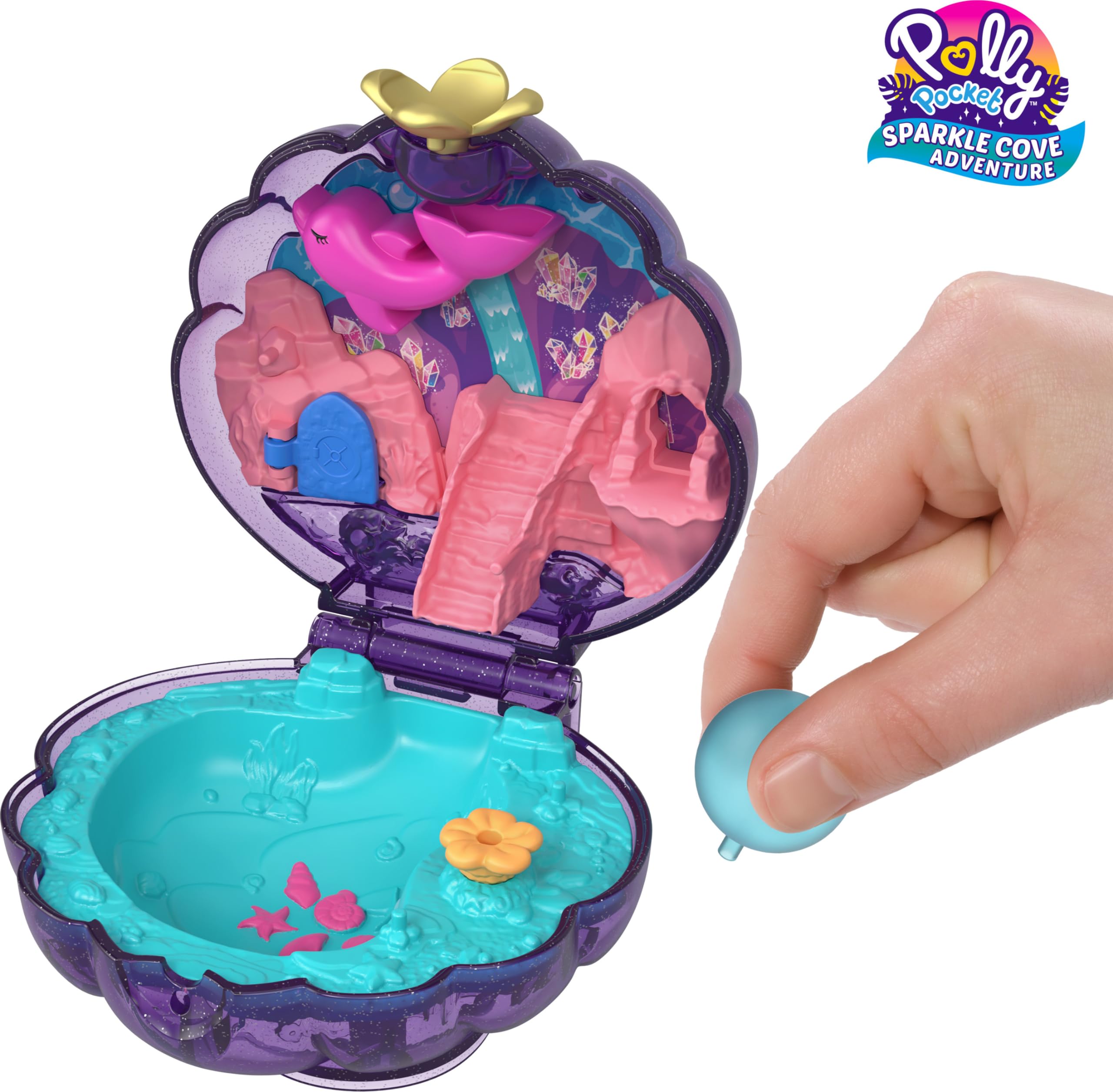 Foto 4 pulgar | Juguete De Viaje Polly Pocket Sparkle Cove Adventure Con Juego Acuático - Venta Internacional.