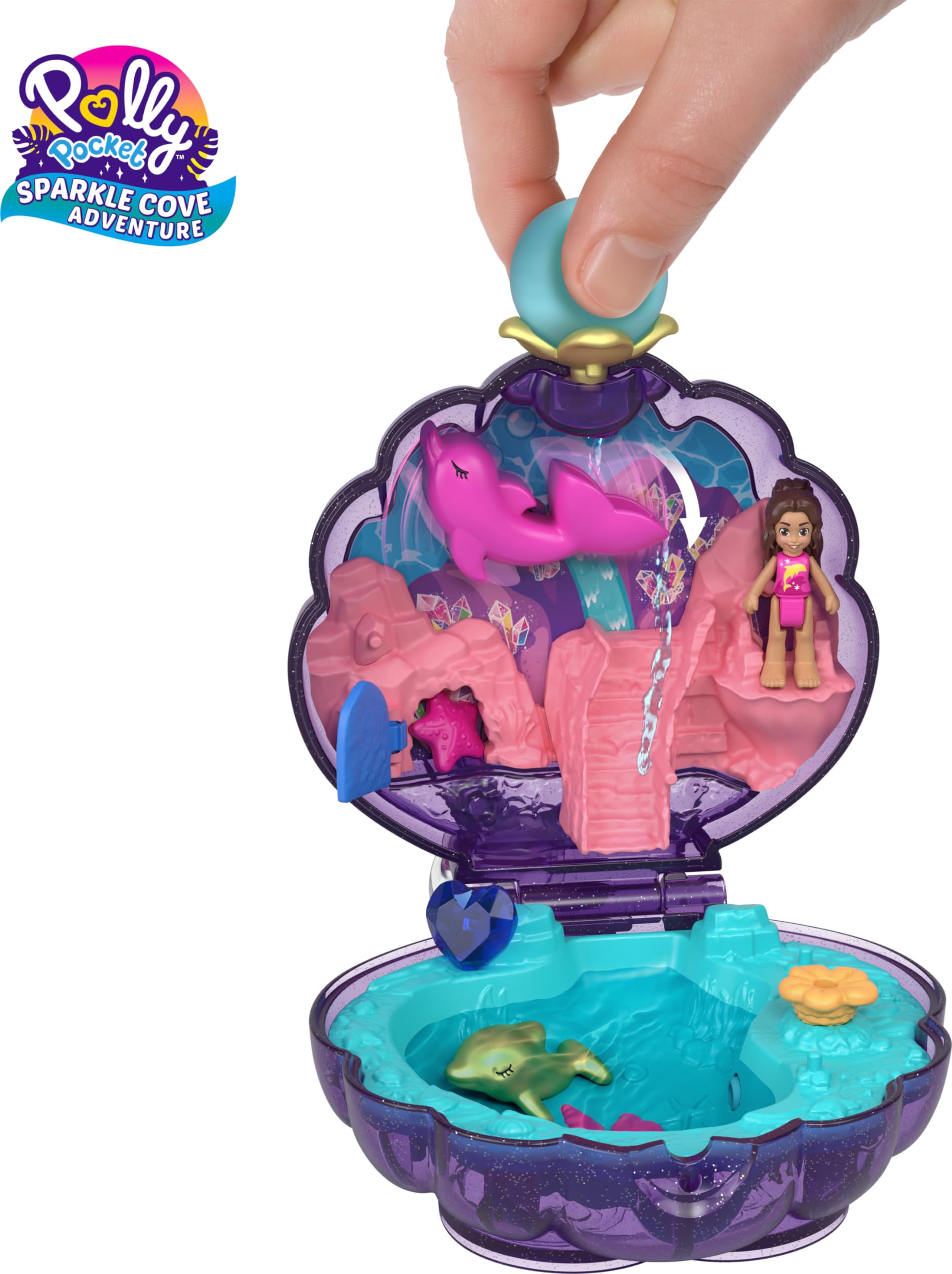 Foto 5 pulgar | Juguete De Viaje Polly Pocket Sparkle Cove Adventure Con Juego Acuático - Venta Internacional.