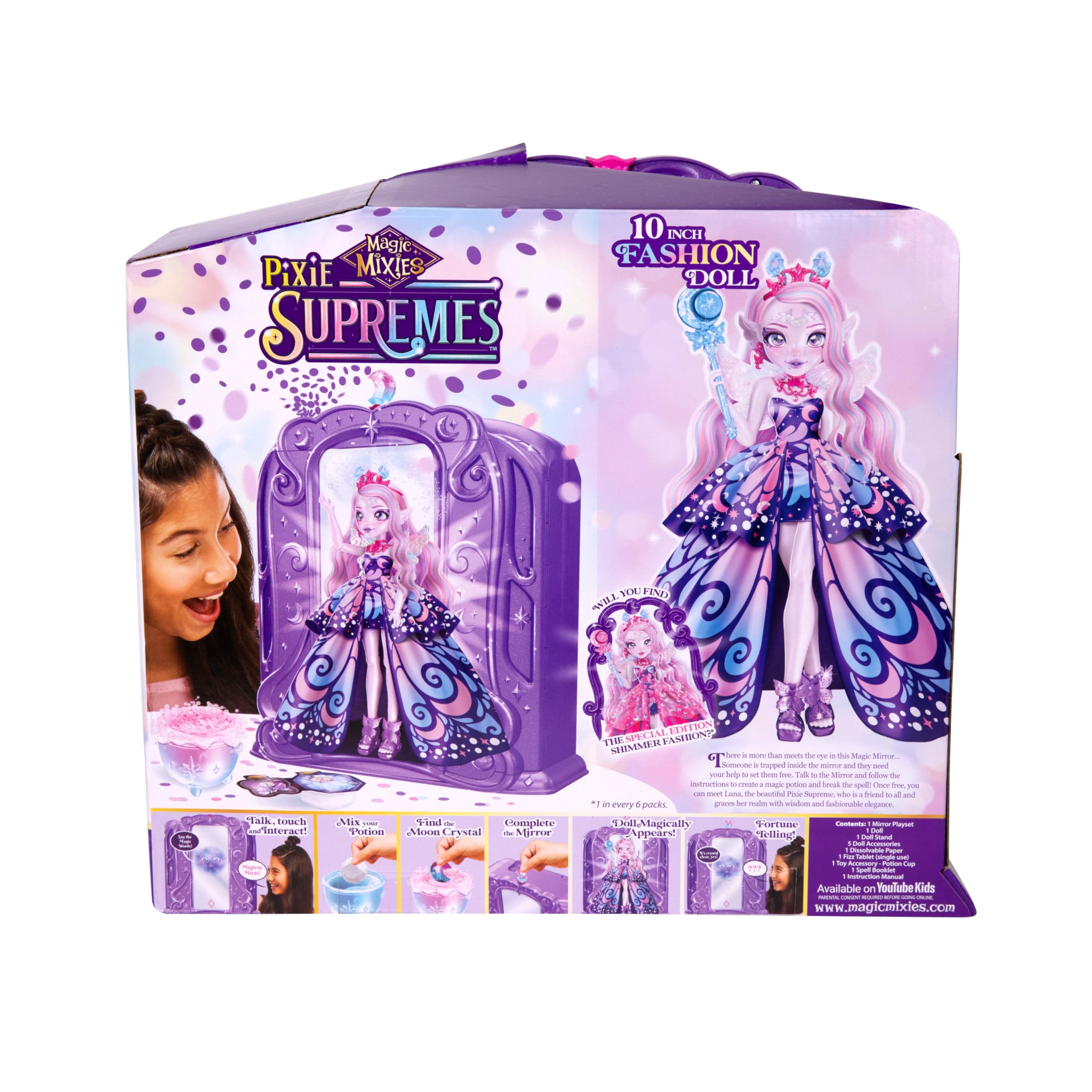 Foto 7 pulgar | Espejo Mágico Pixie Supremes De Toy Magic Mixies, Luna Butterfly - Venta Internacional.