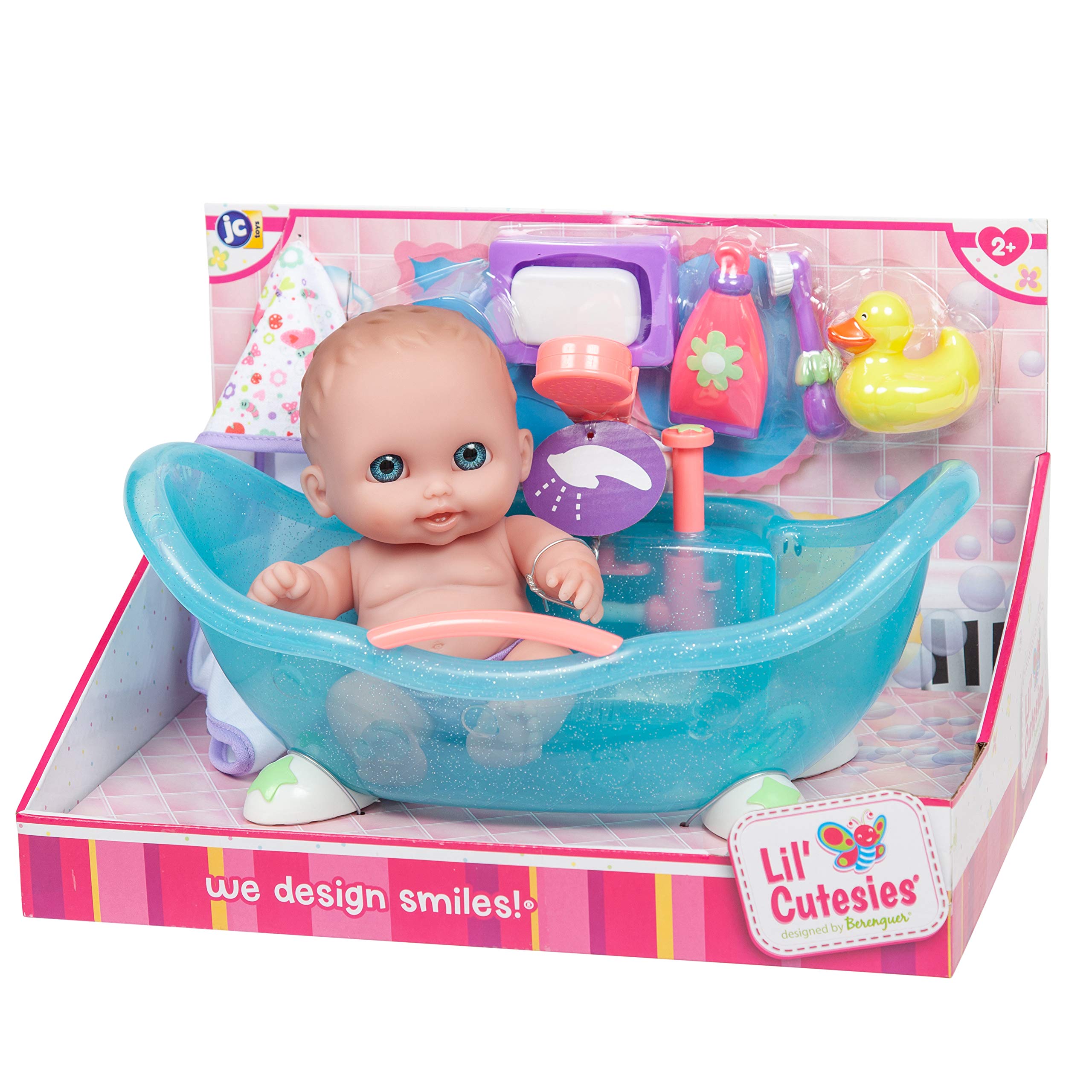 Foto 3 pulgar | Juego De Vinilo Doll Jc Toys Lil Cutesies 8.5 Con Set De Baño Y 2 Unidades, Color Azul - Venta Internacional.