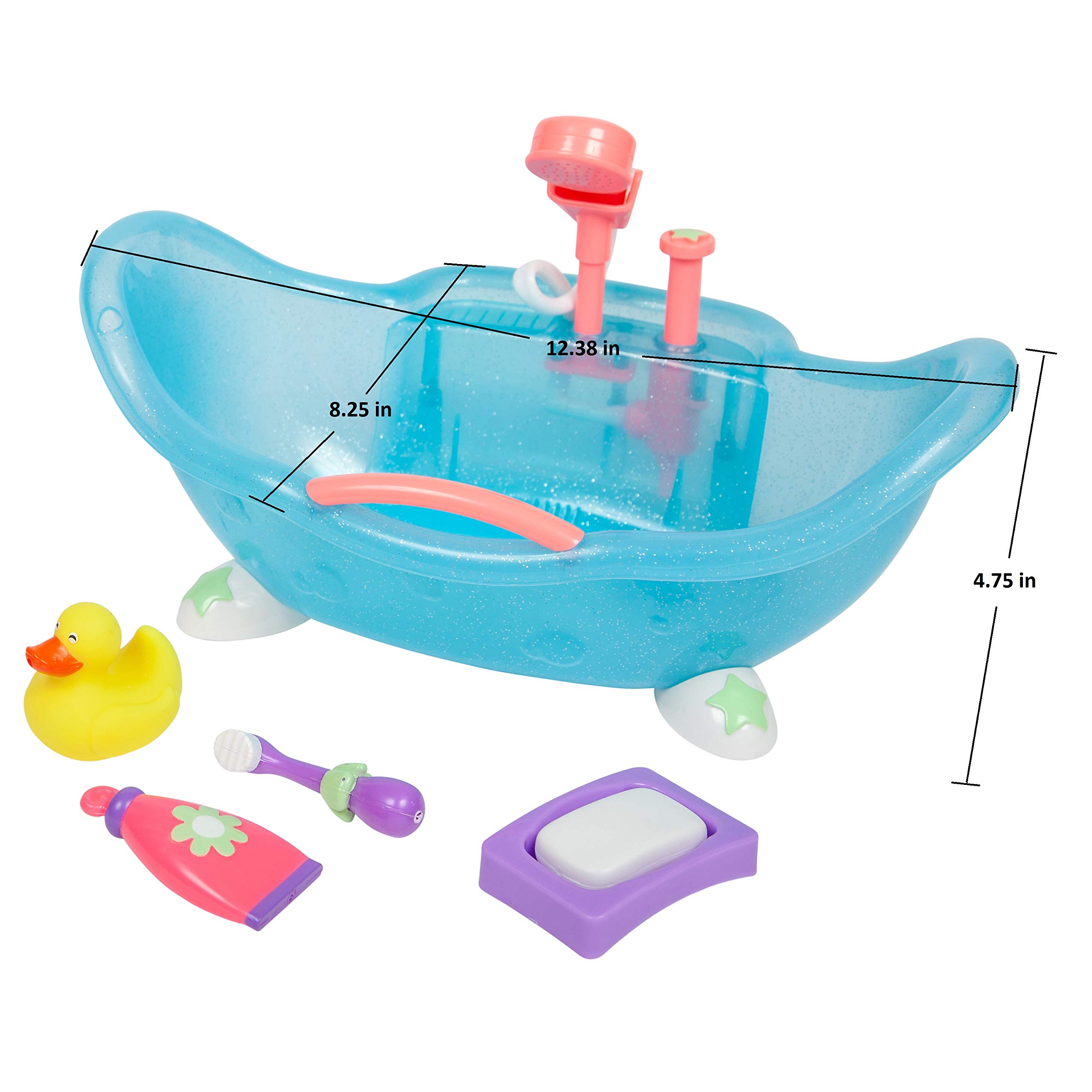 Foto 5 pulgar | Juego De Vinilo Doll Jc Toys Lil Cutesies 8.5 Con Set De Baño Y 2 Unidades, Color Azul - Venta Internacional.