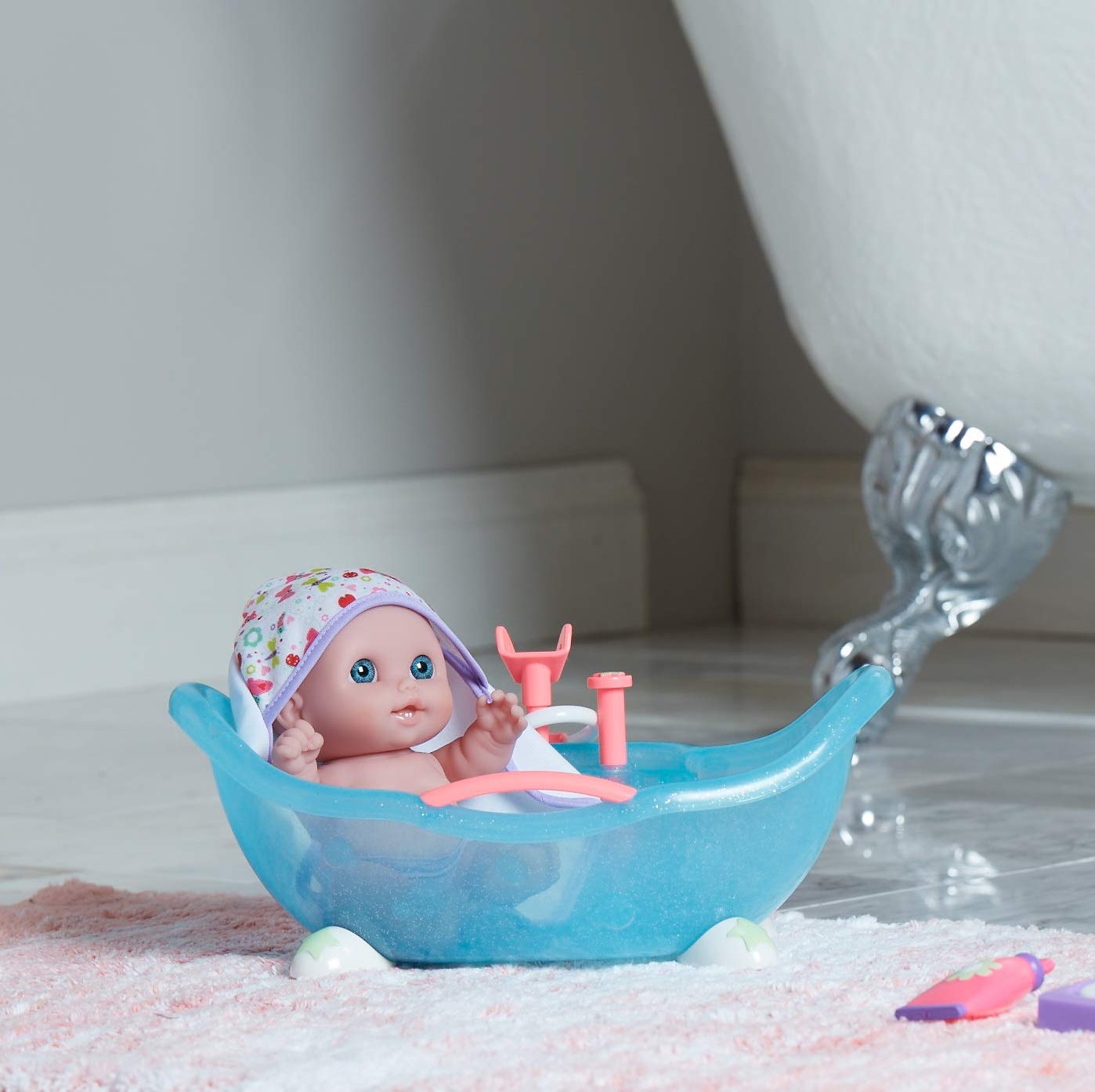 Foto 6 pulgar | Juego De Vinilo Doll Jc Toys Lil Cutesies 8.5 Con Set De Baño Y 2 Unidades, Color Azul - Venta Internacional.