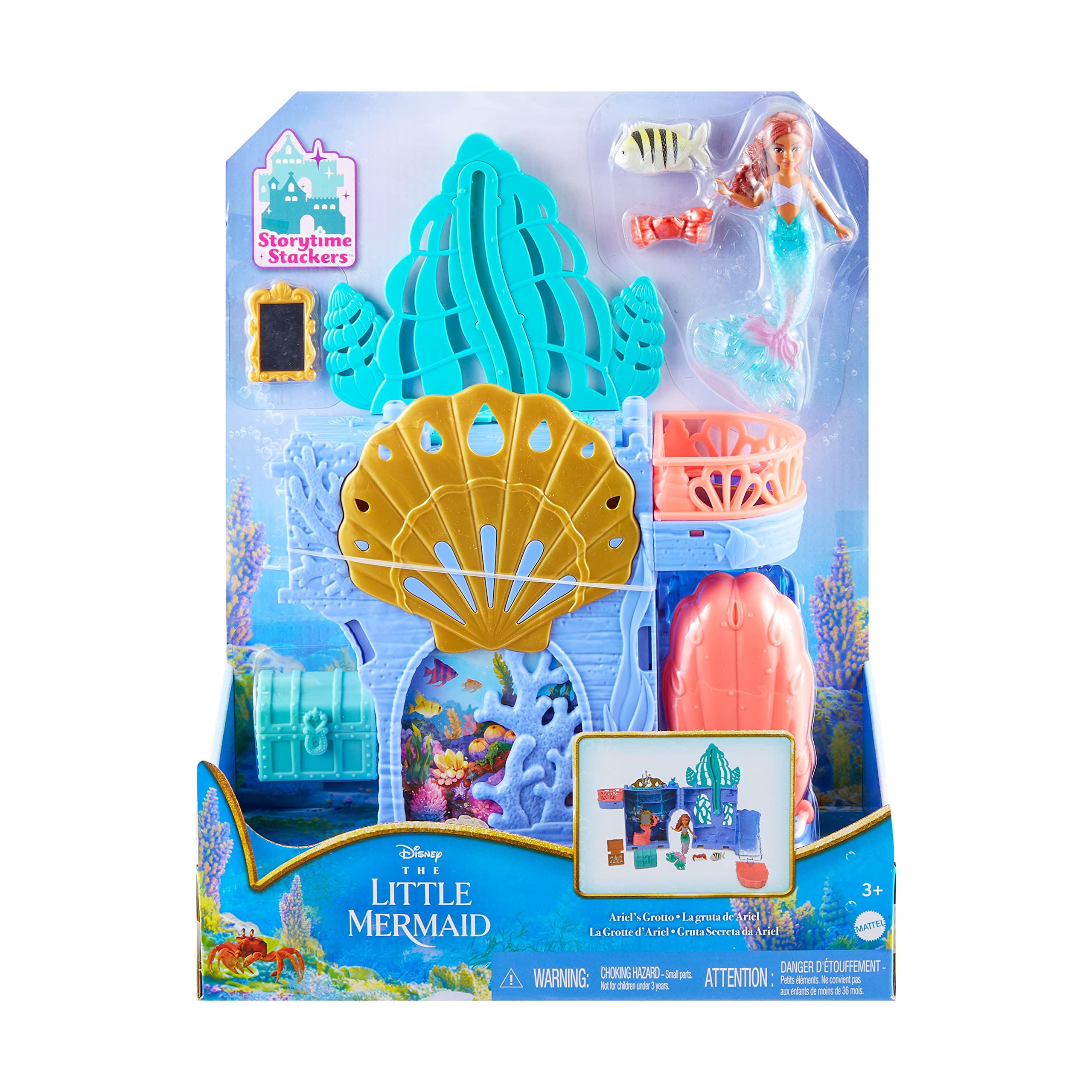 Foto 7 pulgar | Set De Juego Mattel Disney La Sirenita Storytime Stackers - Venta Internacional.