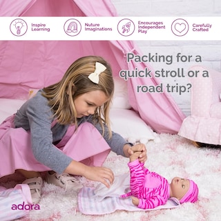 Foto 3 | Bolsa De Pañales Adora Baby Doll Con Cambiador Y 2 Pañales - Venta Internacional.