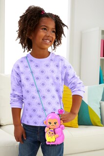 Foto 2 | Muñecas De Bolsillo Polly De Playset Con Mascotas, 2 En 1 Para Mamá, Mono Y Bebé - Venta Internacional.