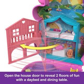 Foto 5 | Muñecas De Bolsillo Polly De Playset Con Mascotas, 2 En 1 Para Mamá, Mono Y Bebé - Venta Internacional.