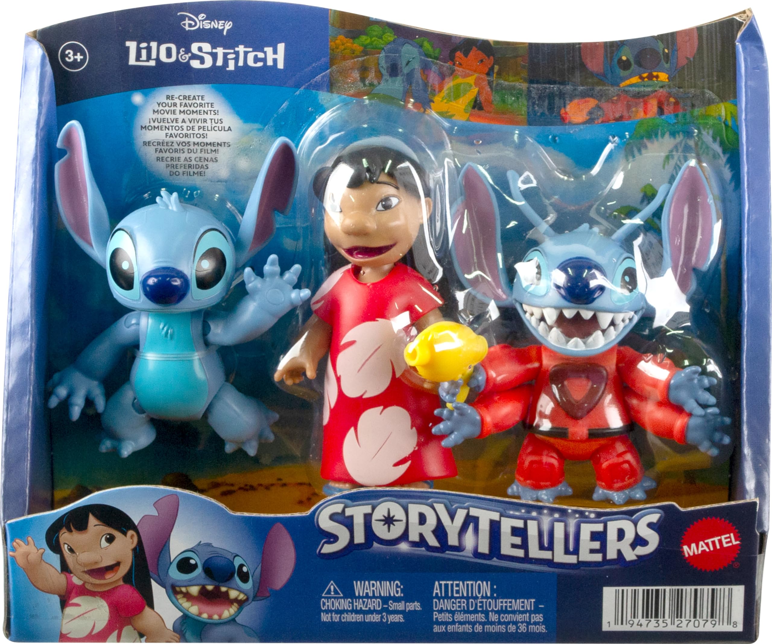 Foto 7 pulgar | Figura Mattel Disney Lilo Y Stitch Buscando A Ohana X3 - Venta Internacional.