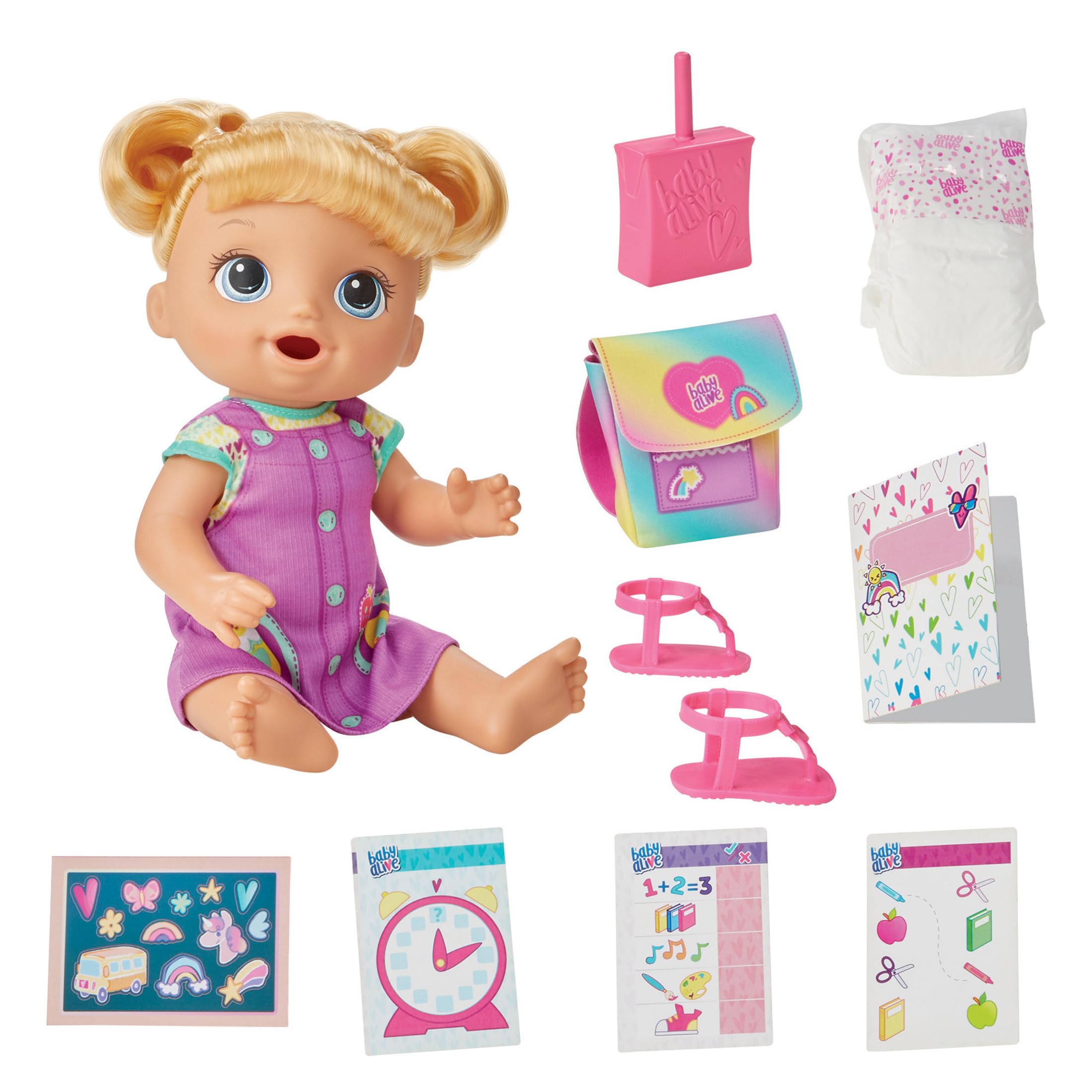 Muñeca Baby Alive Time Para La Escuela De 30 Cm Con Accesorios - Venta Internacional.