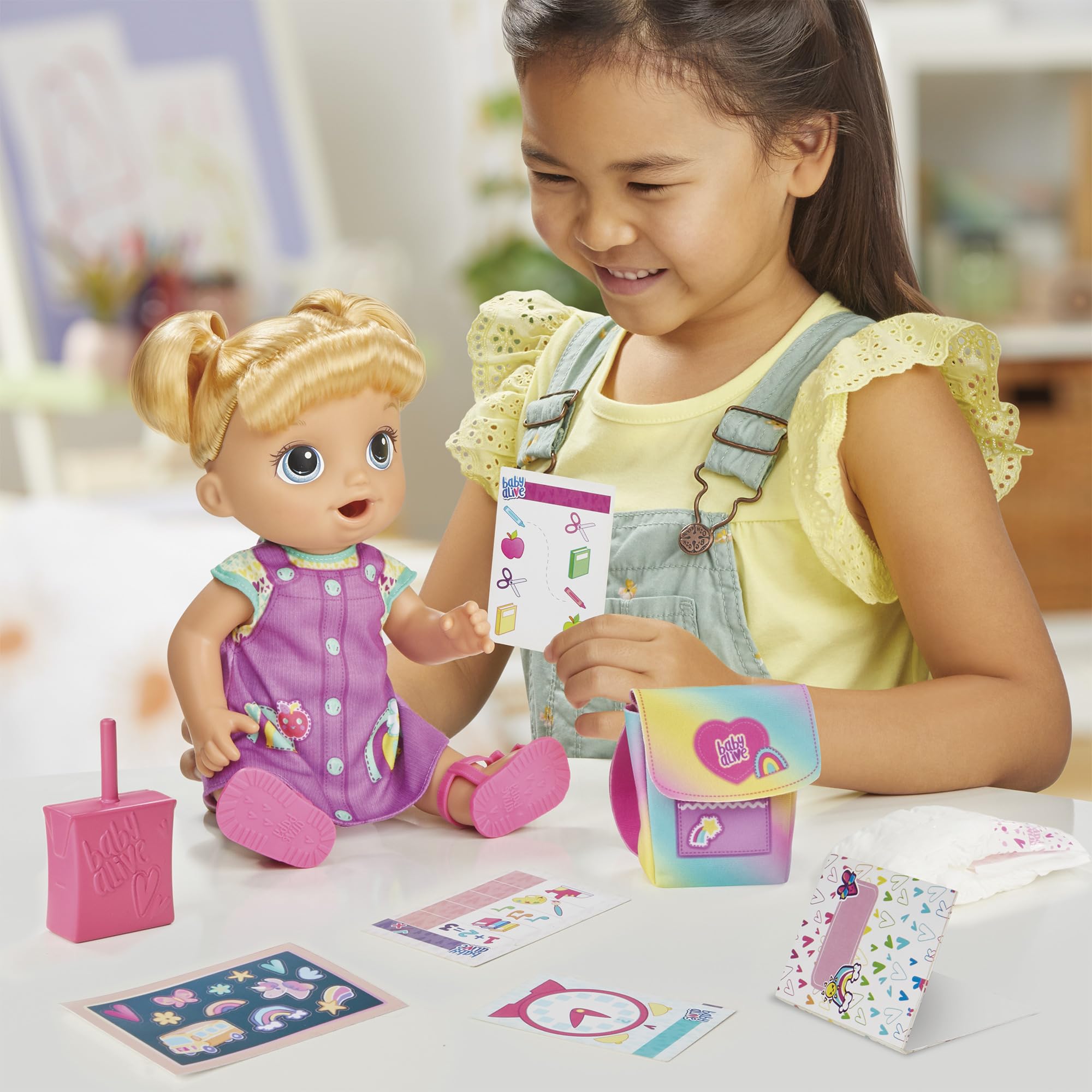 Foto 4 pulgar | Muñeca Baby Alive Time Para La Escuela De 30 Cm Con Accesorios - Venta Internacional.
