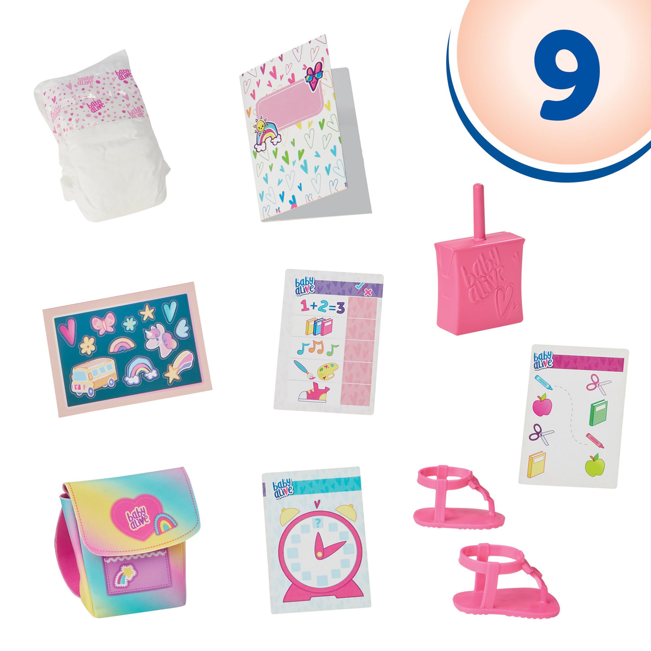 Foto 5 pulgar | Muñeca Baby Alive Time Para La Escuela De 30 Cm Con Accesorios - Venta Internacional.
