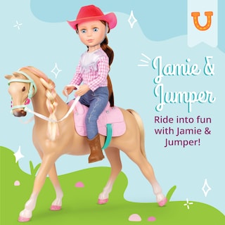 Foto 2 | Muñeca De Juguete Con Purpurina Para Niñas Jaime & Jumper Horse, 35 Cm, Con Ropa Para Más De 3 - Venta Internacional.