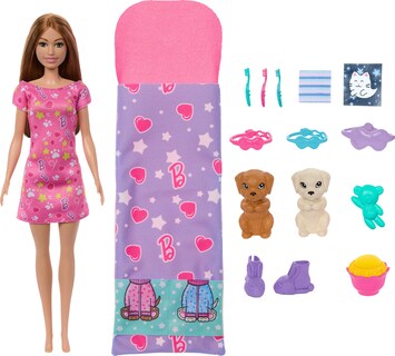 Foto 1 | Muñeca Barbie De Juguete Y Set De Juego Con 2 Figuras De Perro De Juguete Y Más De 10 Unidades - Venta Internacional.