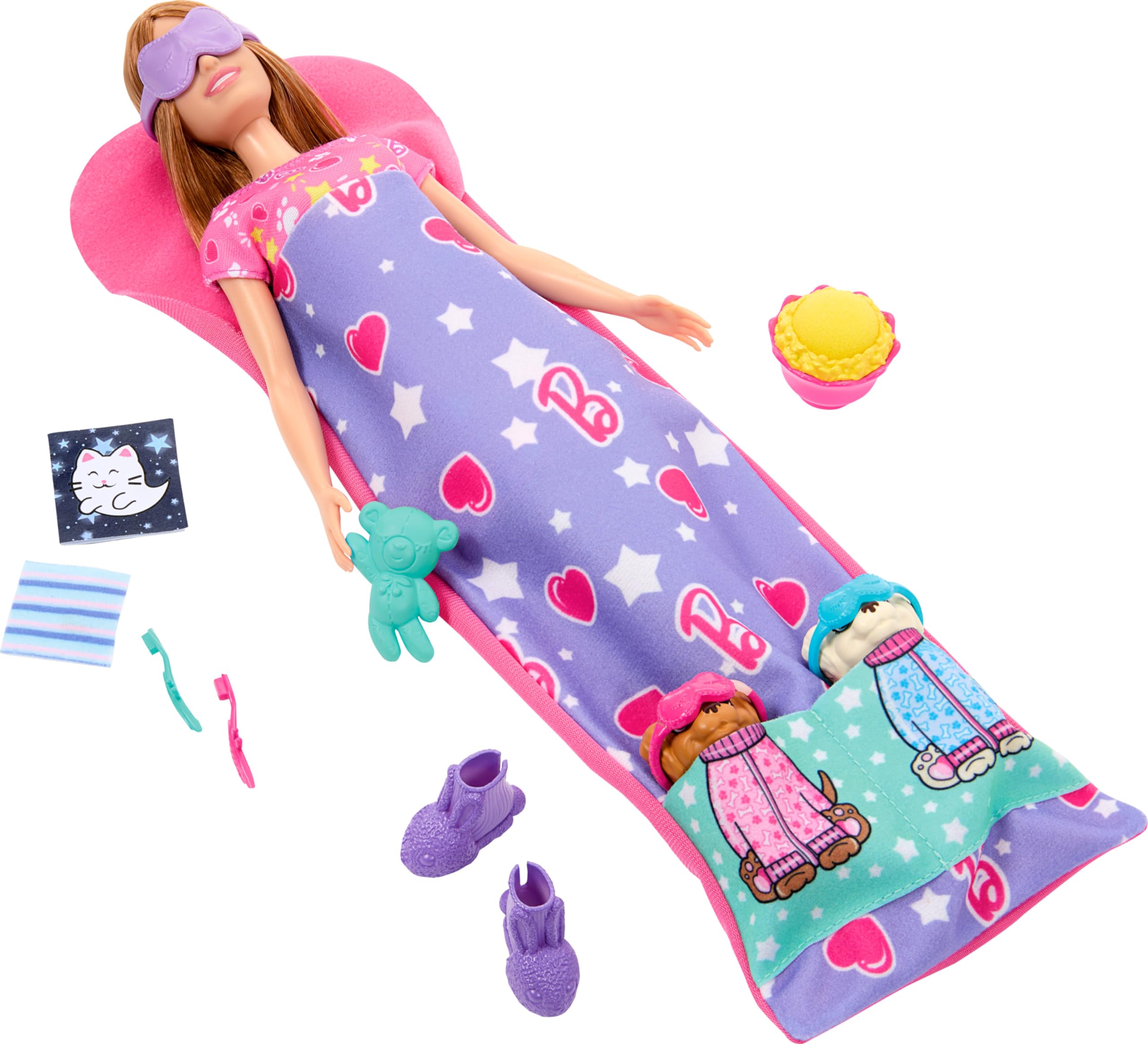 Foto 5 pulgar | Muñeca Barbie De Juguete Y Set De Juego Con 2 Figuras De Perro De Juguete Y Más De 10 Unidades - Venta Internacional.