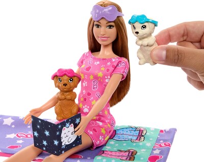 Foto 5 | Muñeca Barbie De Juguete Y Set De Juego Con 2 Figuras De Perro De Juguete Y Más De 10 Unidades - Venta Internacional.