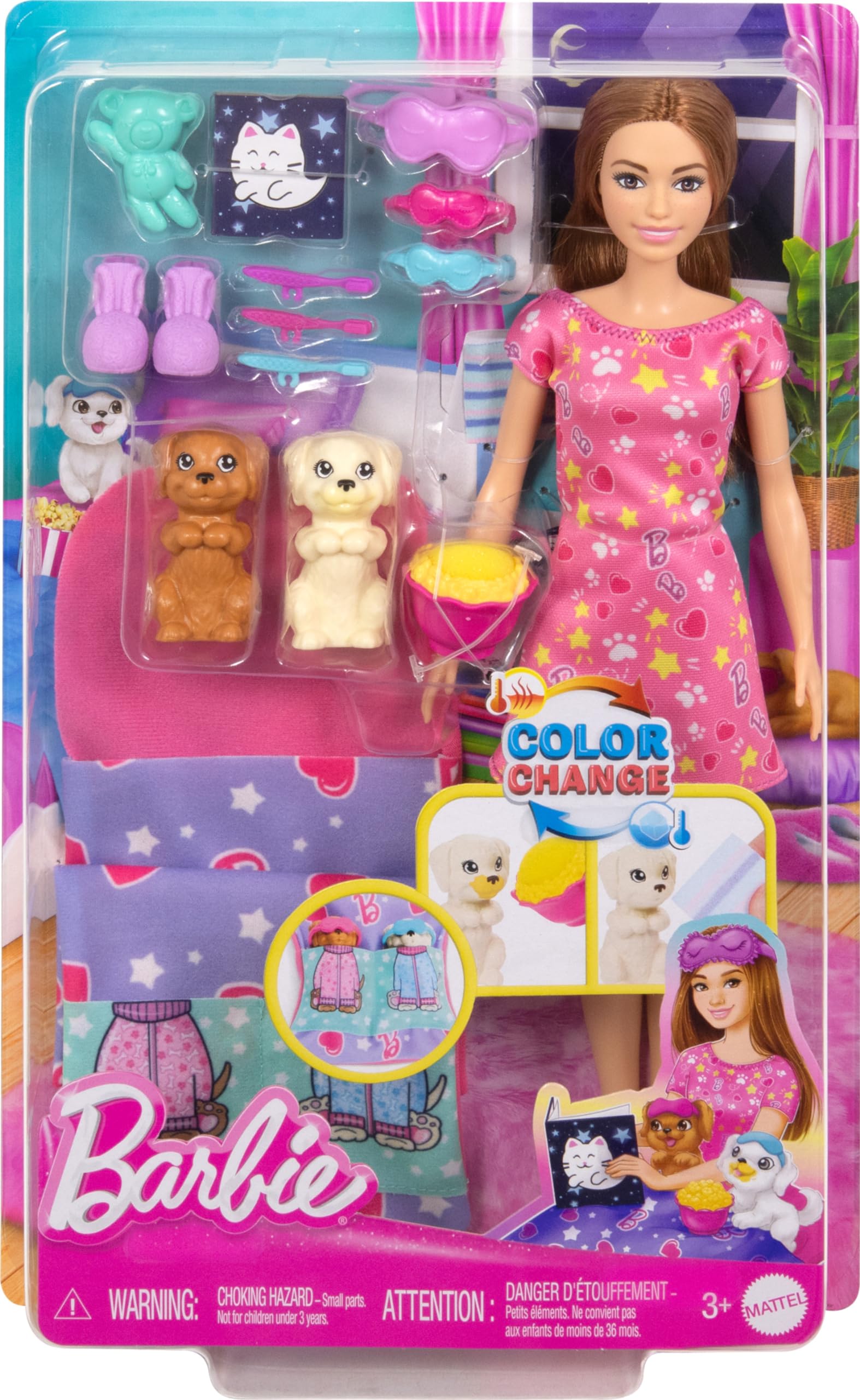 Foto 7 pulgar | Muñeca Barbie De Juguete Y Set De Juego Con 2 Figuras De Perro De Juguete Y Más De 10 Unidades - Venta Internacional.