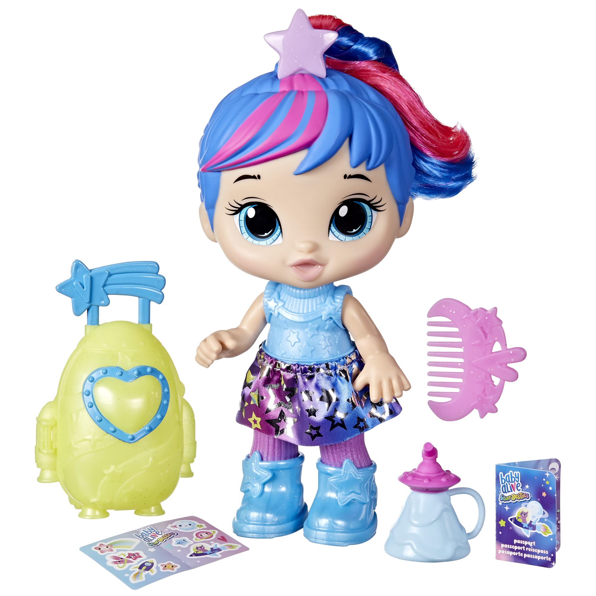 Muñeca Baby Alive Star Besties Stellar Skylar De 20 Cm Con Acceso. - Venta Internacional.