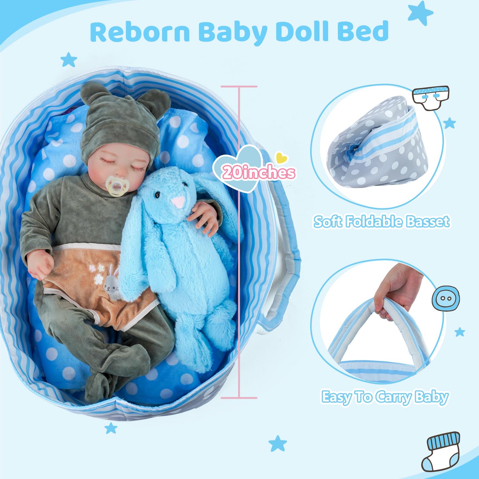 Foto 4 pulgar | Muñeca Reborn Babeside Relike, Realista, 20 Pulgadas, Para Niños De Más De 3 Años - Venta Internacional.