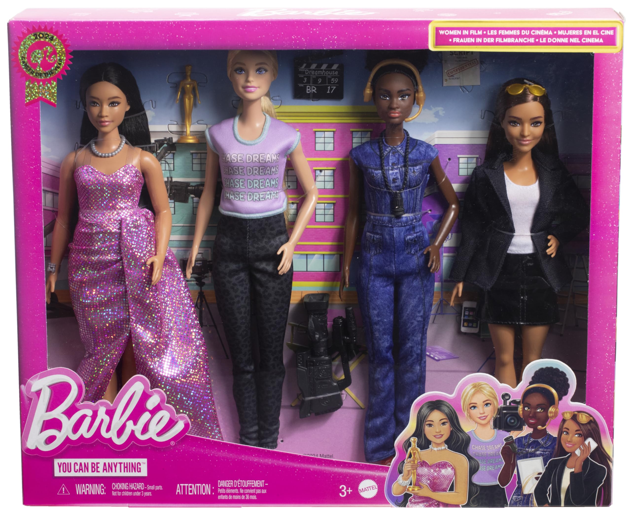 Foto 6 | Set De Muñecas Barbie Careers Women In Film Con 4 Muñecas Y Acceso. - Venta Internacional.