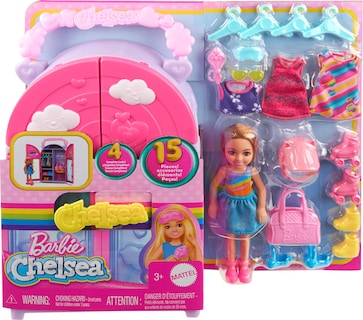 Foto 6 | Toy Playset Barbie Chelsea Para Muñecas Y Armario Con 15 Prendas - Venta Internacional.