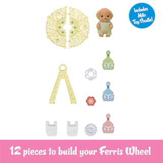 Foto 2 | Dollhouse Playset Calico Critters Baby Ferris Wheel Con Caniche De Juguete - Venta Internacional.