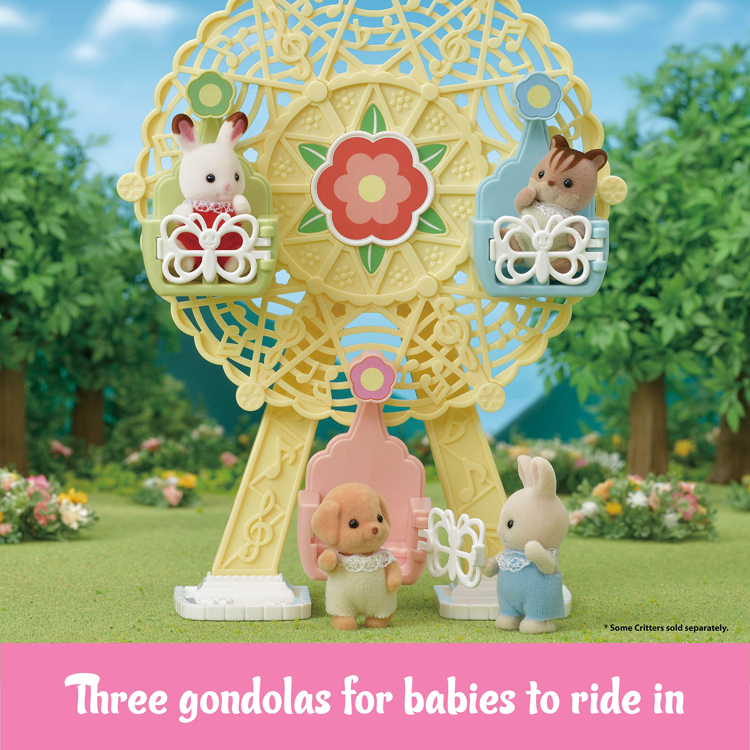 Foto 4 pulgar | Dollhouse Playset Calico Critters Baby Ferris Wheel Con Caniche De Juguete - Venta Internacional.