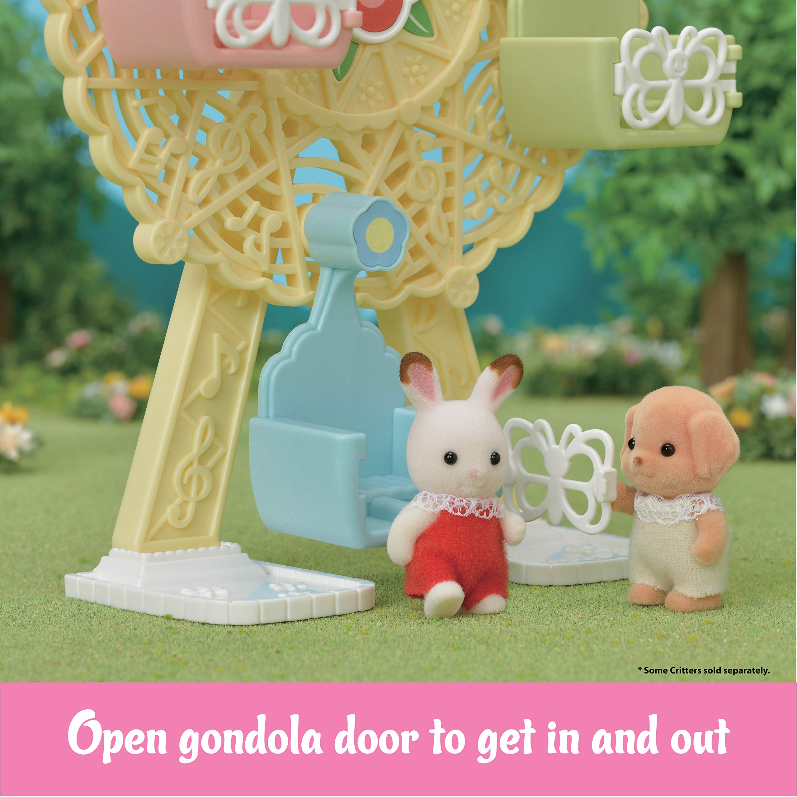 Foto 5 pulgar | Dollhouse Playset Calico Critters Baby Ferris Wheel Con Caniche De Juguete - Venta Internacional.