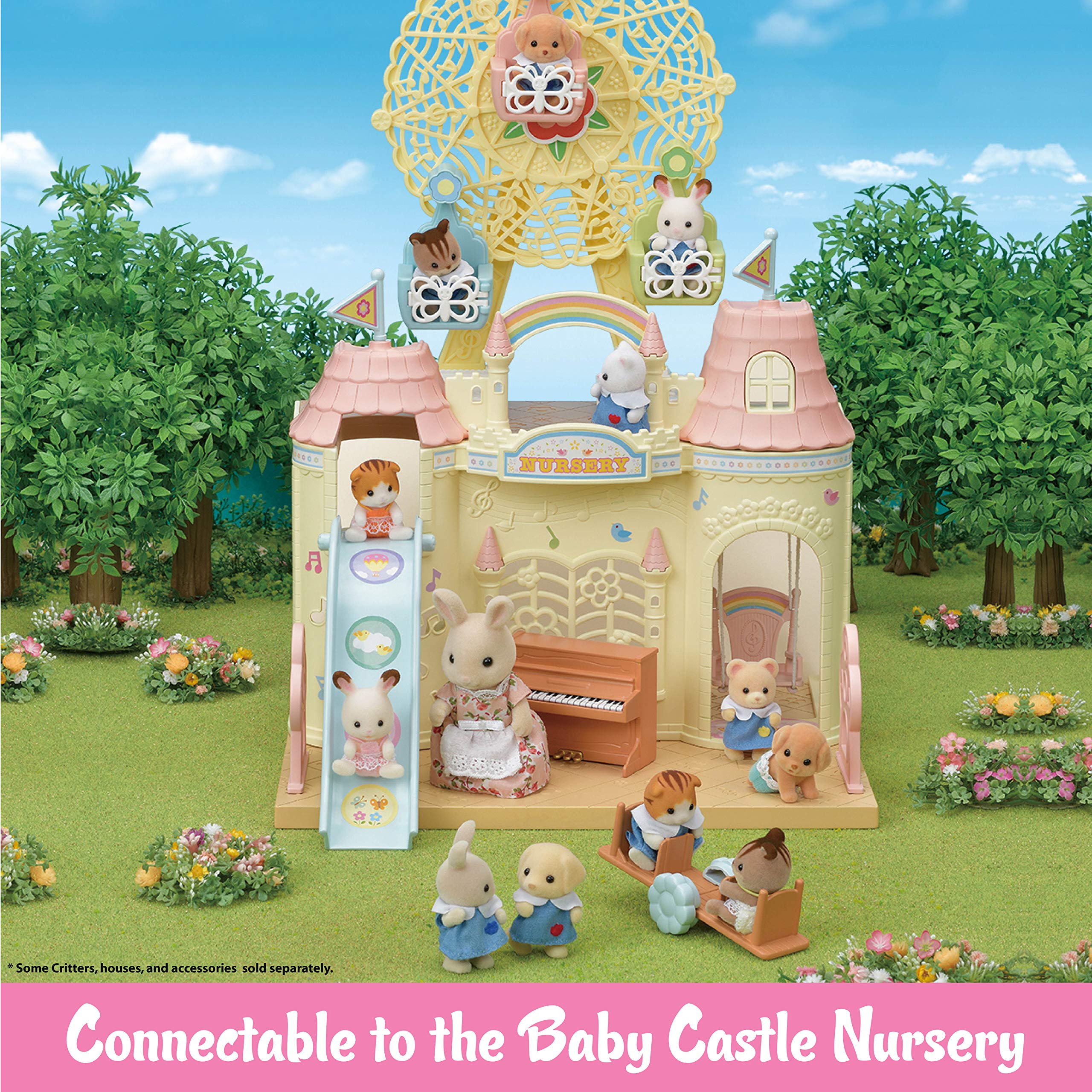 Foto 7 pulgar | Dollhouse Playset Calico Critters Baby Ferris Wheel Con Caniche De Juguete - Venta Internacional.