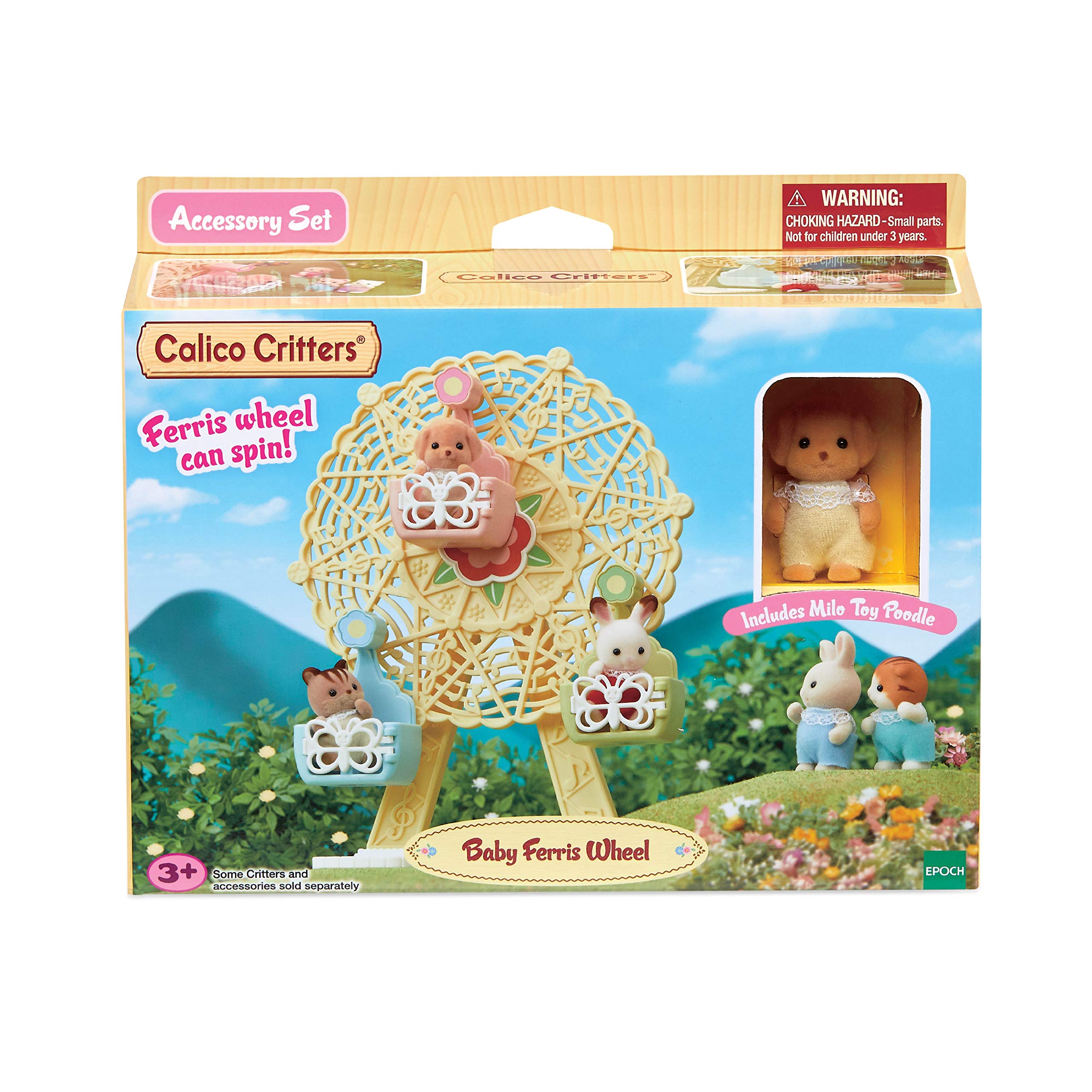 Foto 8 pulgar | Dollhouse Playset Calico Critters Baby Ferris Wheel Con Caniche De Juguete - Venta Internacional.