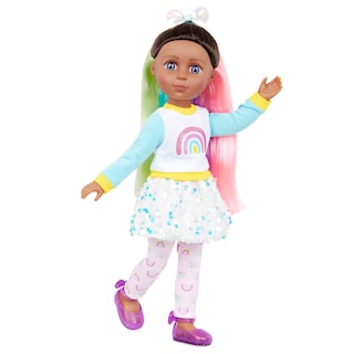 Foto 1 | Muñeca Moderna Con Purpurina Para Niñas Torrei De 14 Pulgadas Con Atuendo De Arcoíris - Venta Internacional.