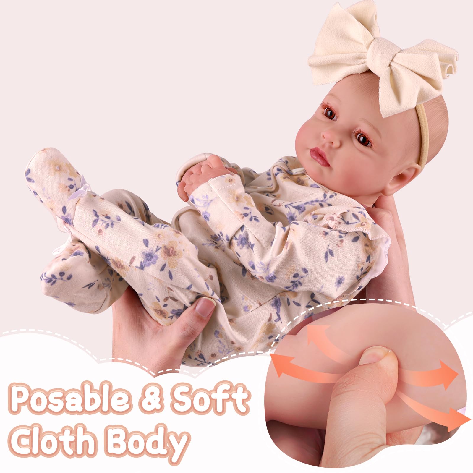 Foto 3 | Muñeca Reborn Babeside Relike Girl De 50 Cm Con Kit De Alimentación - Venta Internacional.