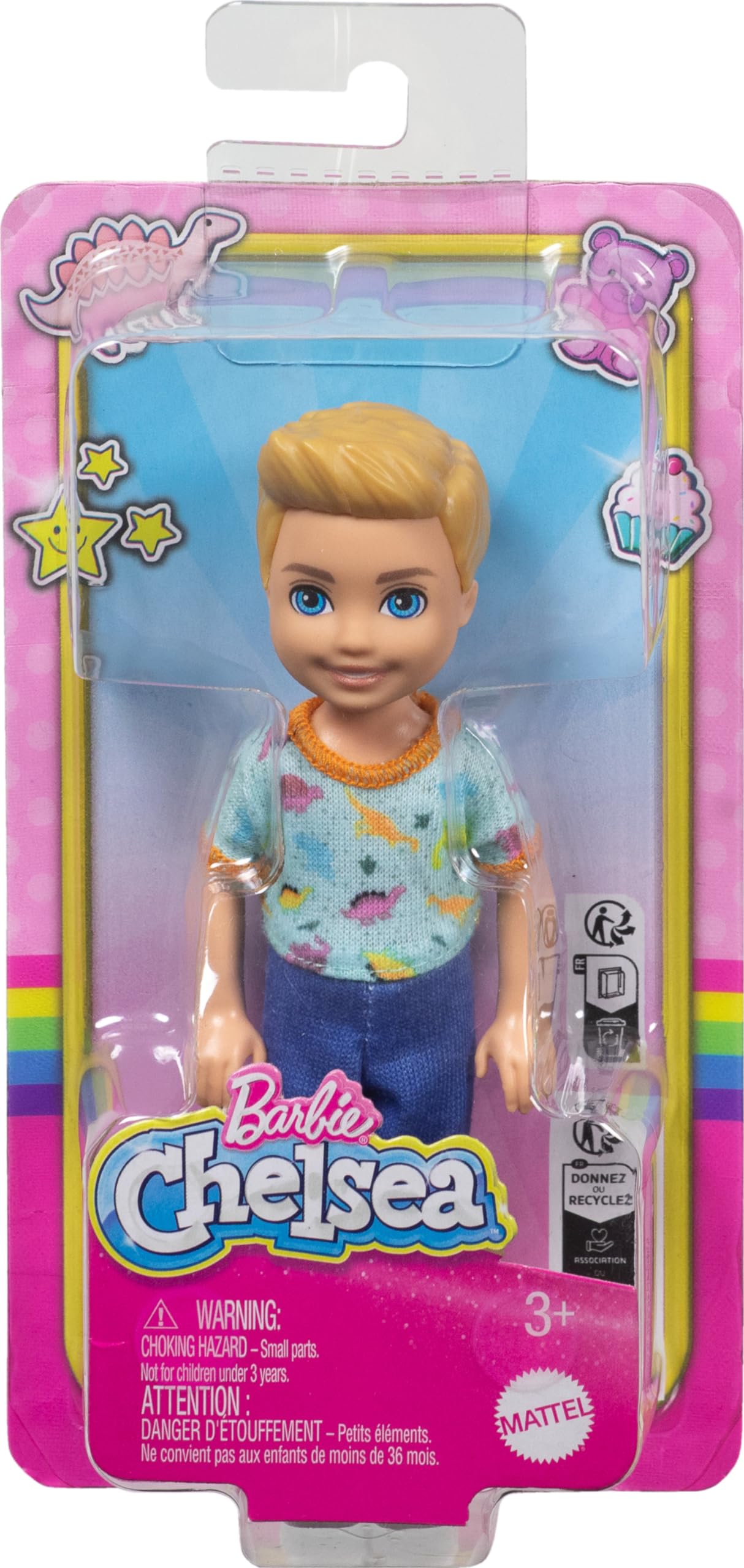 Foto 7 pulgar | Muñeca Barbie Chelsea Small Boy Con Estampado De Dinosaurios Y Zapatos - Venta Internacional.
