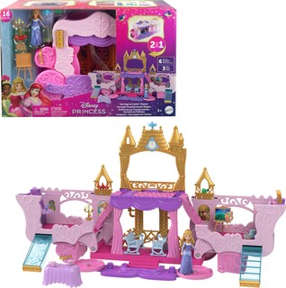 Foto 1 | Playset Mattel Disney Princess Carriage To Castle Con Aurora - Venta Internacional.