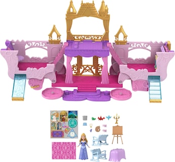 Foto 5 | Playset Mattel Disney Princess Carriage To Castle Con Aurora - Venta Internacional.