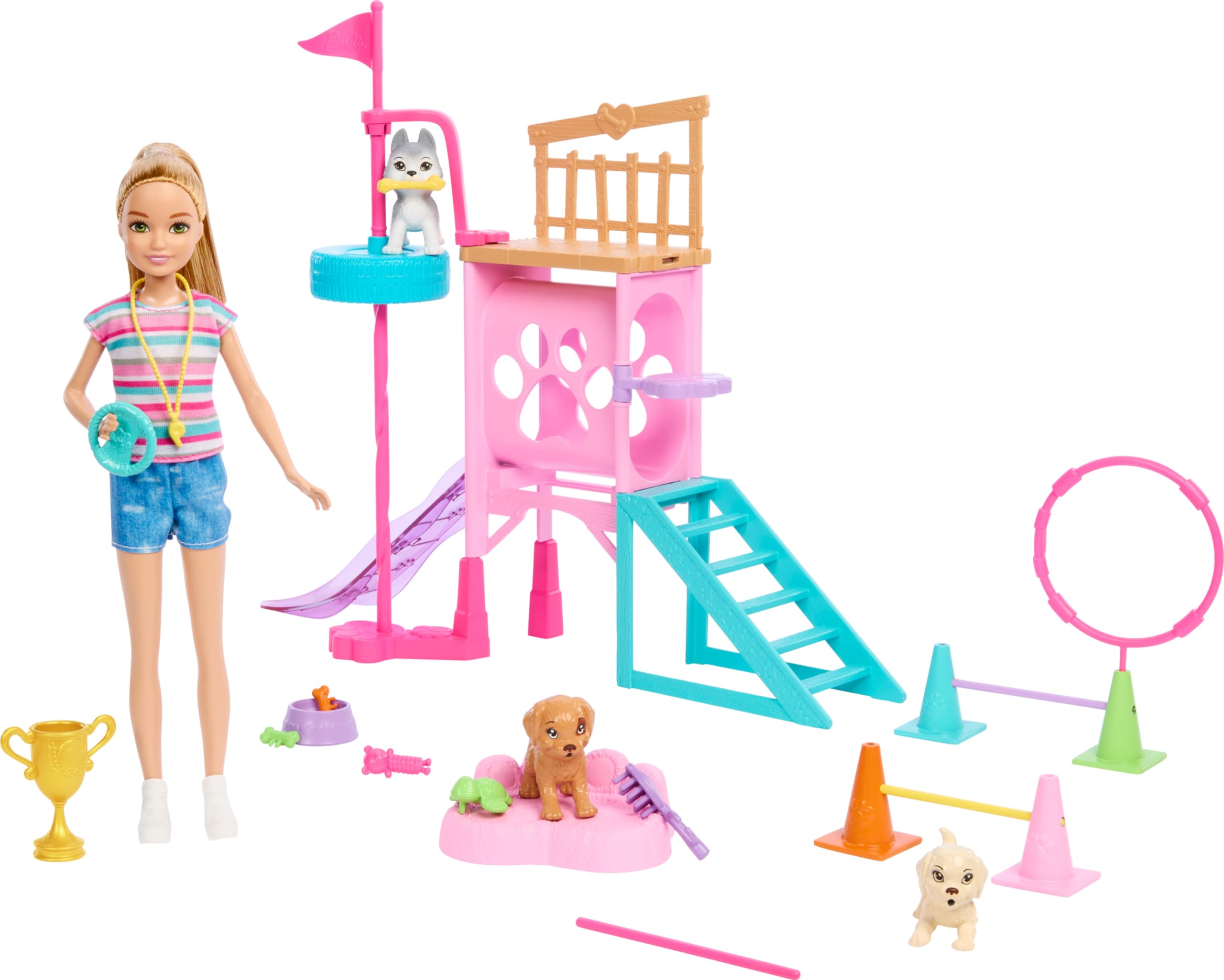 Set De Juego Barbie Y Stacie Al Rescate Con Muñeca Y 3 Perros - Venta Internacional.