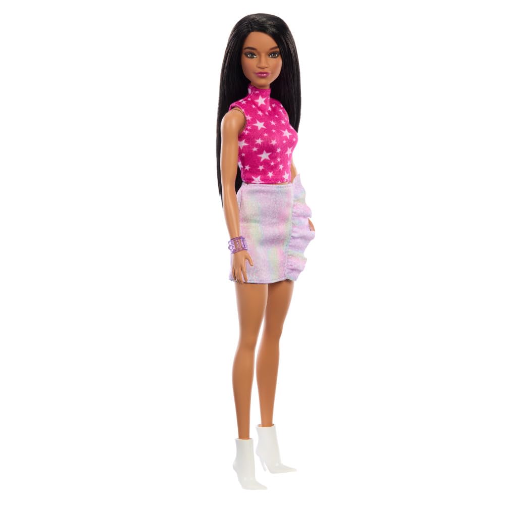 Foto 2 pulgar | Muñeca De Moda Barbie Fashionistas #215 Con Pelo Negro 65º Aniversario. - Venta Internacional.