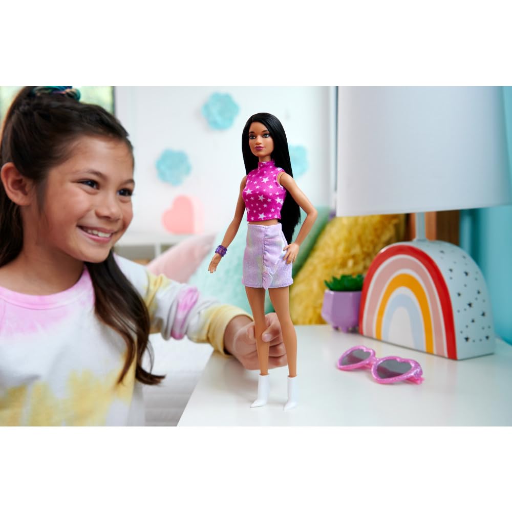 Foto 2 | Muñeca De Moda Barbie Fashionistas #215 Con Pelo Negro 65º Aniversario. - Venta Internacional.