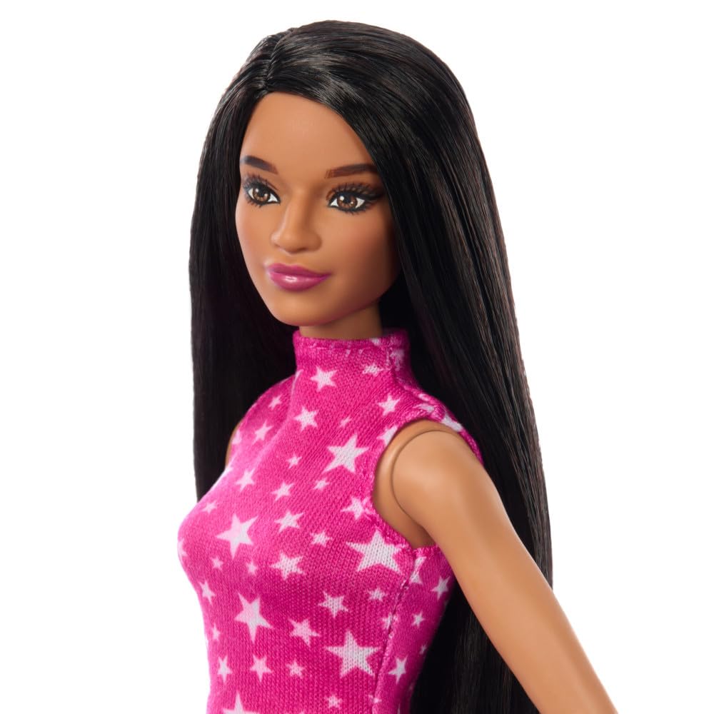 Foto 4 pulgar | Muñeca De Moda Barbie Fashionistas #215 Con Pelo Negro 65º Aniversario. - Venta Internacional.