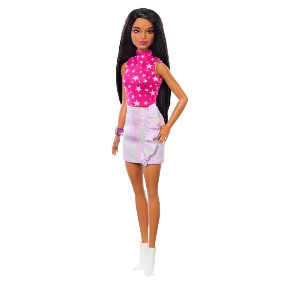 Foto 5 pulgar | Muñeca De Moda Barbie Fashionistas #215 Con Pelo Negro 65º Aniversario. - Venta Internacional.
