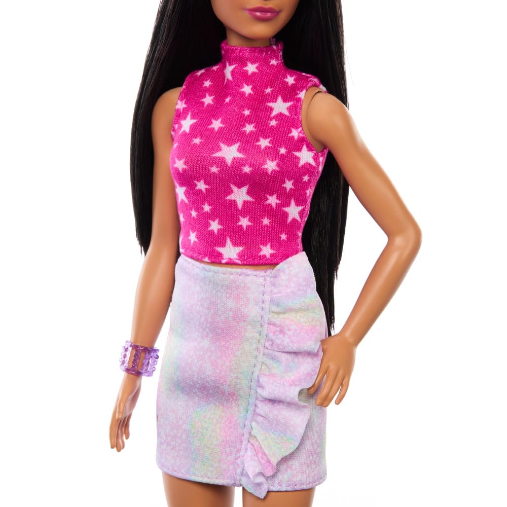 Foto 6 pulgar | Muñeca De Moda Barbie Fashionistas #215 Con Pelo Negro 65º Aniversario. - Venta Internacional.