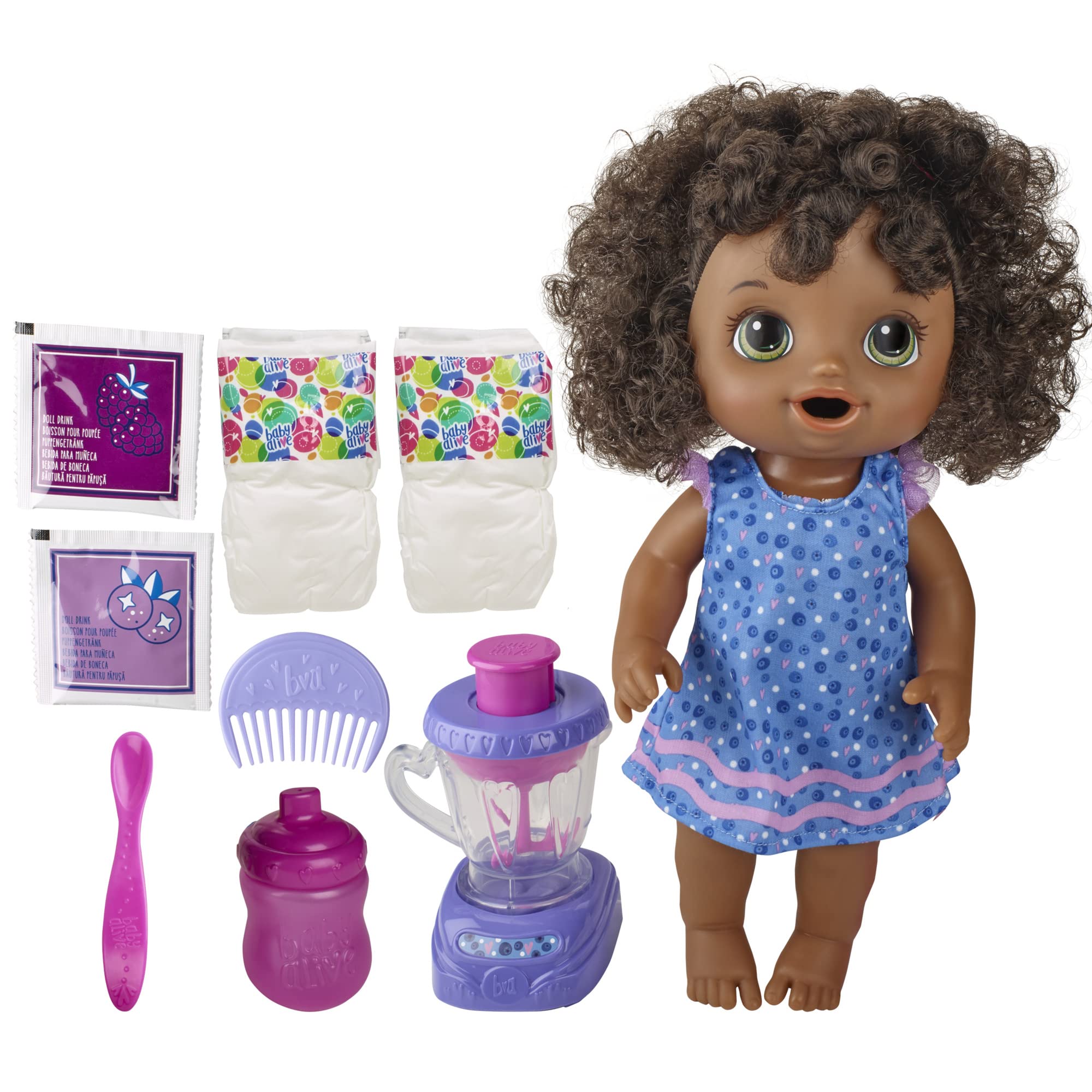 Foto 2 pulgar | Muñeca Baby Alive Magical Mixer Blueberry Blast - Venta Internacional.