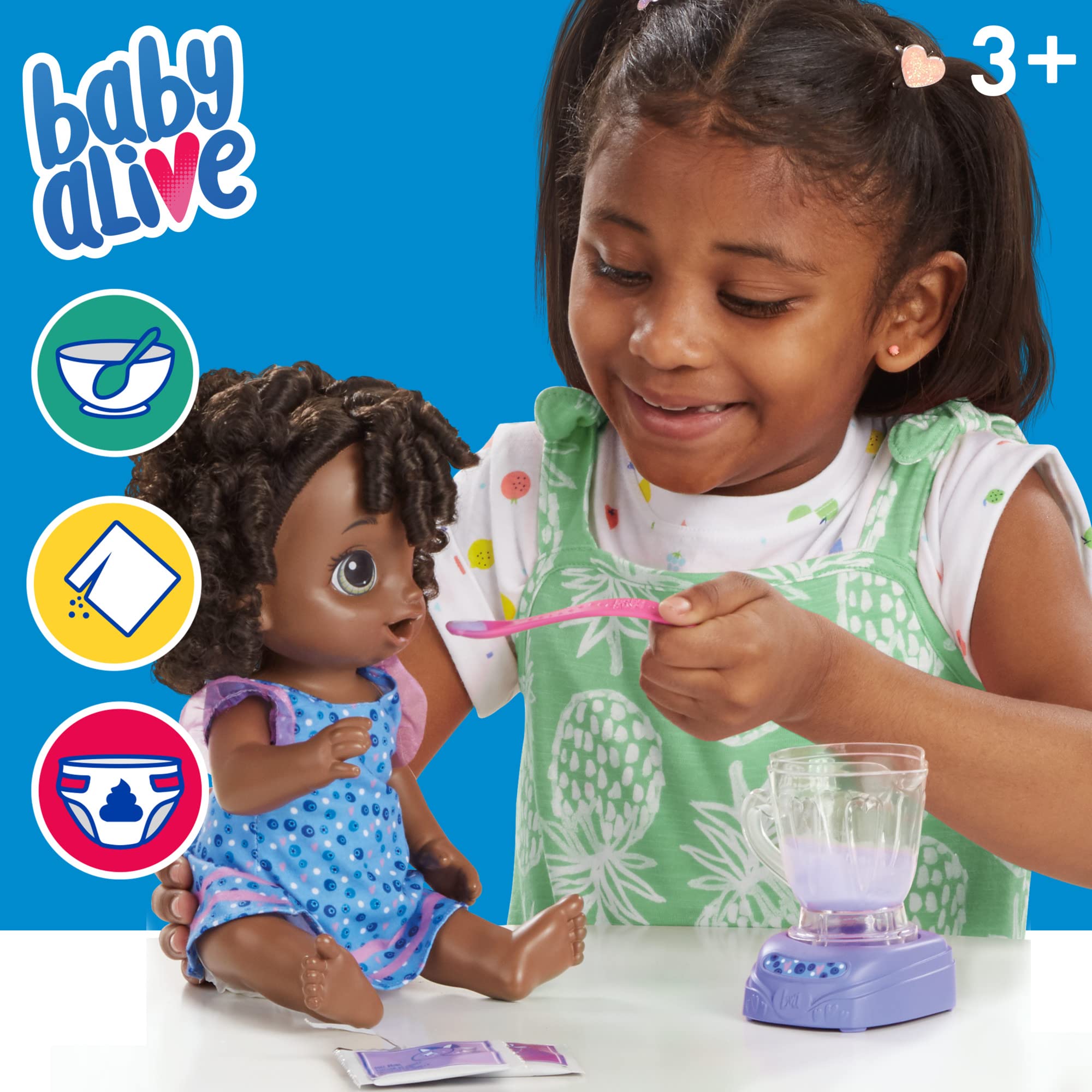Foto 2 | Muñeca Baby Alive Magical Mixer Blueberry Blast - Venta Internacional.