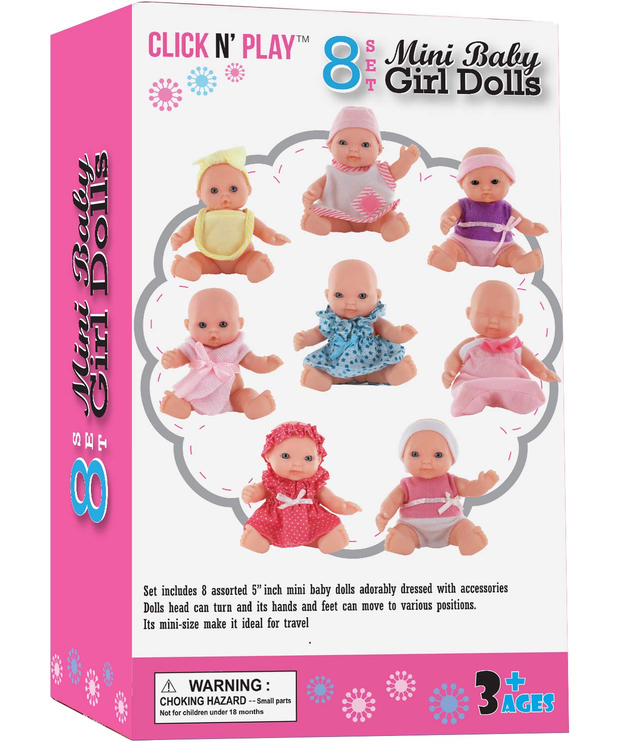 Foto 6 pulgar | Set De Muñecas Click N' Play Pequeño De 8 Con Set De Juego Infantil - Venta Internacional.
