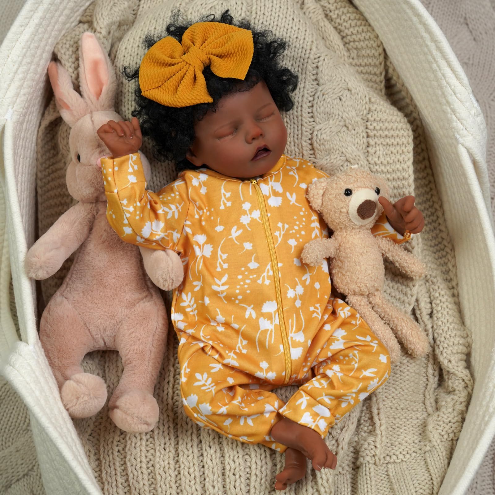 Foto 2 pulgar | Muñeca Reborn Jizhi Girl 43 cm con Accesorios - Venta Internacional