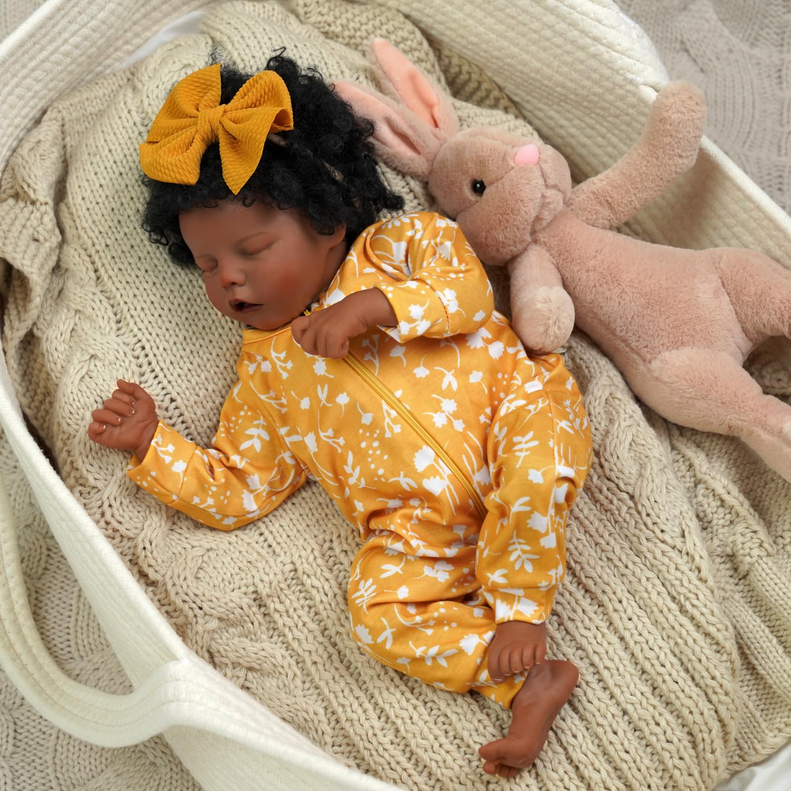 Foto 4 pulgar | Muñeca Reborn Jizhi Girl 43 cm con Accesorios - Venta Internacional