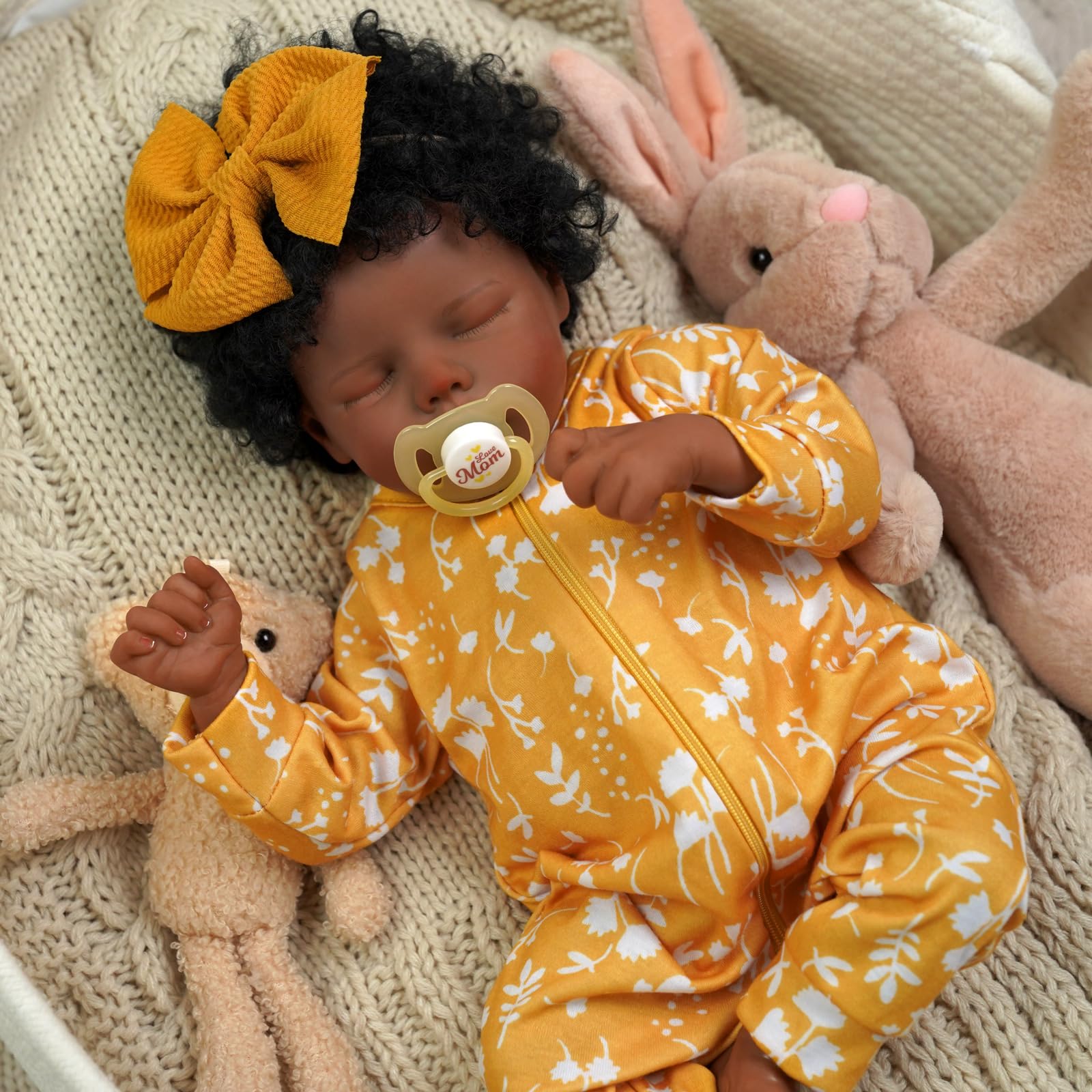Foto 5 pulgar | Muñeca Reborn Jizhi Girl 43 cm con Accesorios - Venta Internacional
